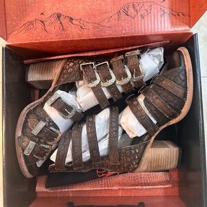 Freebird Brooklynn Sandals Booties Women’s Size 10 Vintage Croc